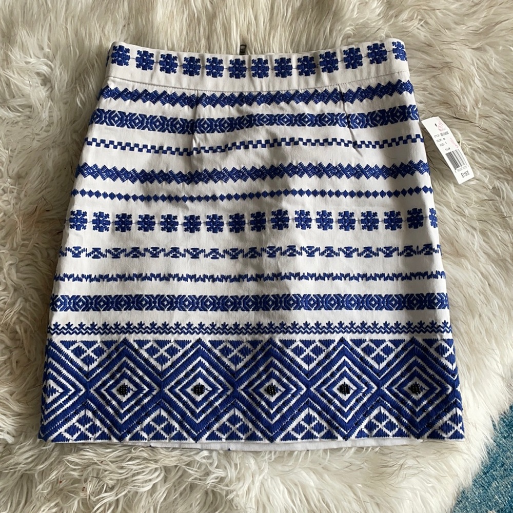 NWT Sam Edelman blue and white skirt size 0